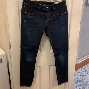 Rag and Bone maternity “Dre” dark wash skinny jeans - size 27.